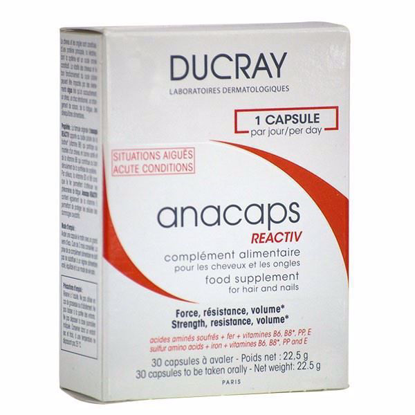 Ducray Anacaps Hair Loss Treatment Reactive - 30 Capsules