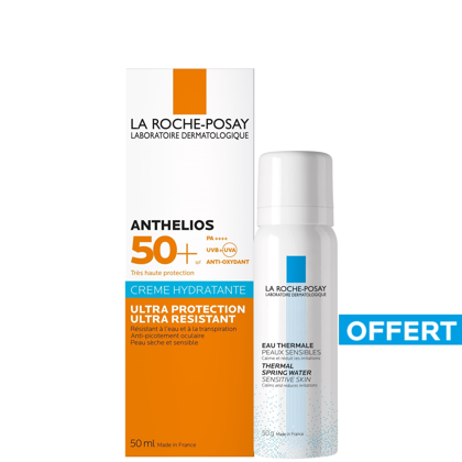 Picture of La Roche Posay Anthelios SPF50+ Hydrating Cream - 50 ml plus free Eau Thermal spring water - 50ml