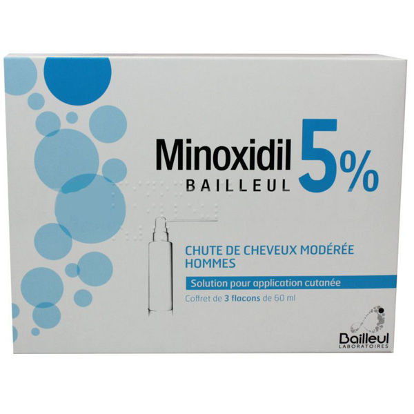 Picture of Minoxidil 5% 3 x 60ml flacons - Treatment for hair loss in Men
